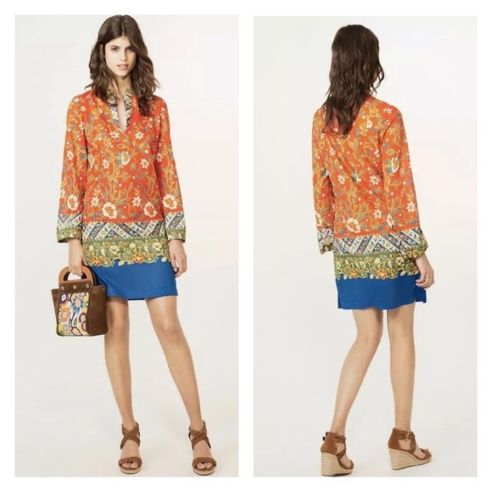Tory Burch Stephanie Tunic Dress in Batik Floral - Size 4